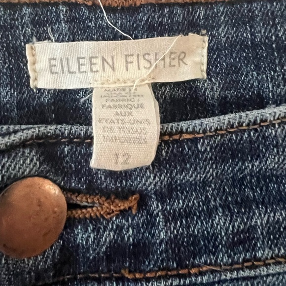 Eileen Fisher Organic Cotton Tapered Ankle Jean Size 12 - Picture 7 of 12